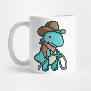 Cute cowboy T-Rex, country Dino, Dinosaur Mug